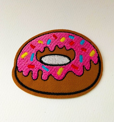 Download Doughnut Applique Iron On Patch Donut Diy Embroidered Patch Wish