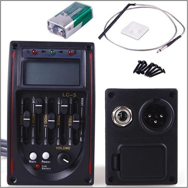 Preamplificatore Per Chitarra Acustica - Pickup 5 Bande Con Tuner LCD - Foto 12