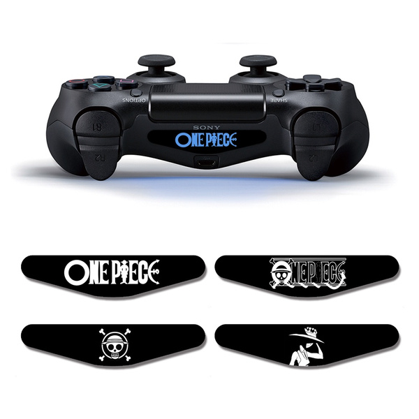 Set Of 4 One Piece Ps4 Led Light Bar Vinyl Decal Skin Sticker Cover Case For Playstation 4 Controller Wish