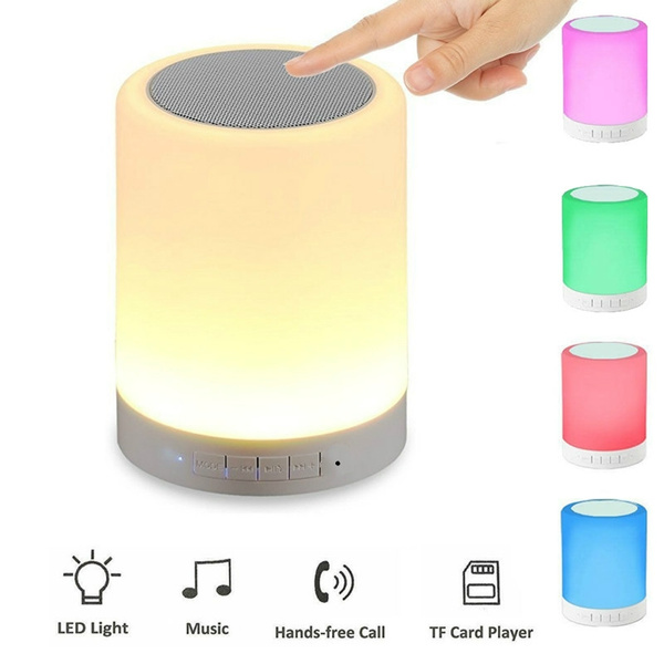 Peoplebuy Smart Music Lamp Bluetooth Speaker 7 Colors LED Lights