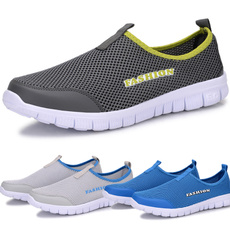 2018 Summer Men's Sport Mesh Sneakers Breathable Flats Casual Shoes Man Plus Big Size 