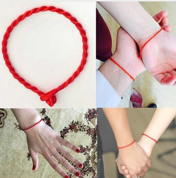 Jade bracelet with sales red string