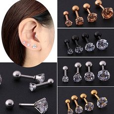 Jewelry, Rhinestone, tragusbar, ear studs