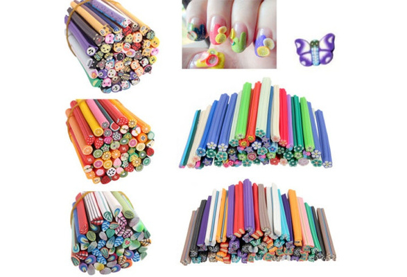 Polymer Clay Flower Sticks, Fruit Polymer Clay Sticks