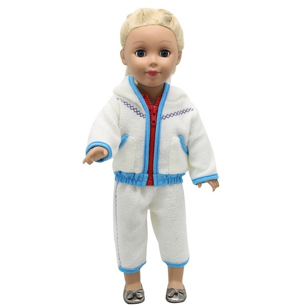 Blue Dress Cute Baby Girl Fit 43cm Doll Clothes Doll Accessories ...