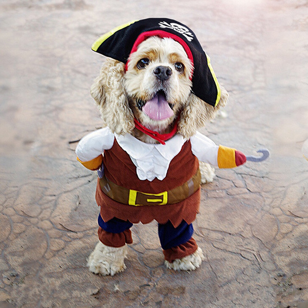 Pirate Pet Dog Costume With Arms / Hat