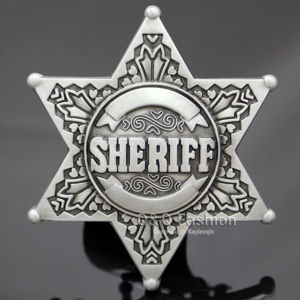 Deputy CONCHOS Belt * Brass Antique SHERIFF WESTERN SADDLE * STAR Texas Ranger