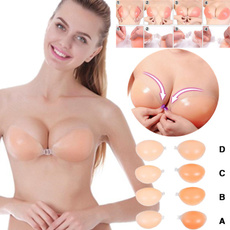 Cup A B C D Woman Silicone Gel Adhesive Push Up Sticky Strapless Backless Invisible Bra Brassiere Up For Party Wedding