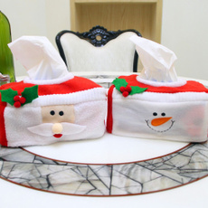 Lovely Durable Christmas Decorations Christmas Applique Rectangle Tissue Box Cover