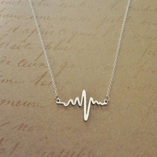 Heart, electrocardiogramnecklace, Jewelry, Gifts