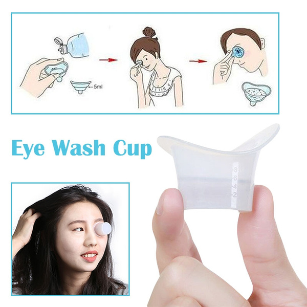Reusable Medical Silicone Eye Bath Wash Cup 5ML Vision Care BPA Free Set of 