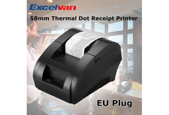 Excelvan tragbar USB 58mm Thermodrucker Bondrucker ESC/POS Kassendrucker 5890K 