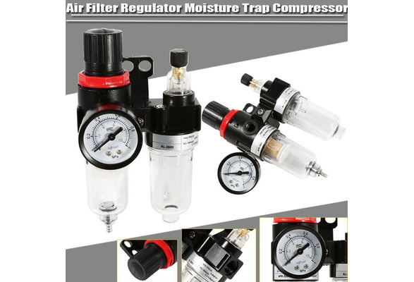Luftdruckregler Öl-Wasser-Abscheider Filter Airbrush Kompressor AFC2000 