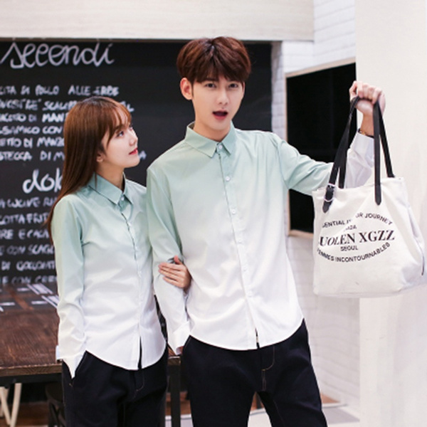 Korean couple shop shirts online