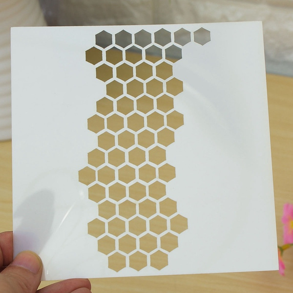 Honeycomb Wall Stencil - Large Honeycomb Stencils for Wall Decor