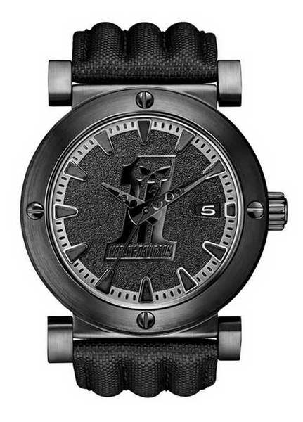 Harley-Davidson Men's Bulova Black #1 Racing Skull Wrist Watch