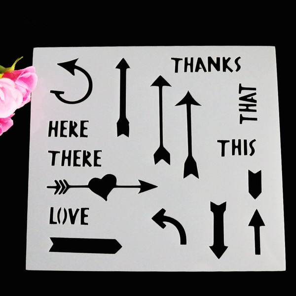 Arrow DIY Masking Spray Stencil Layering Stencils Wall Painting Decorative Scrapbook Album