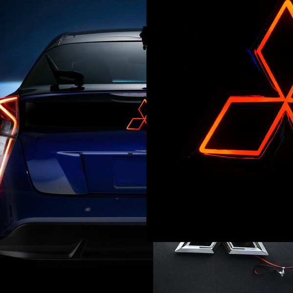5D Car Tail Logo LED Light Badge Lamp Emblem Sticker Decoration Led Mitsubishi Logo Light | Wish
