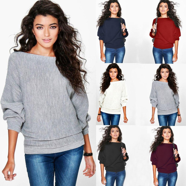 ladies batwing jumper