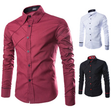 blouse, men's dress shirt, plaid, Cotton Shirt