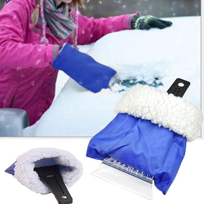 Winter Warm Ice Scraper Glove Car Windscreen Snow Shovel Scrapers