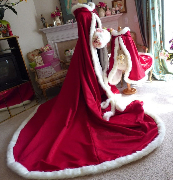 red fur cape