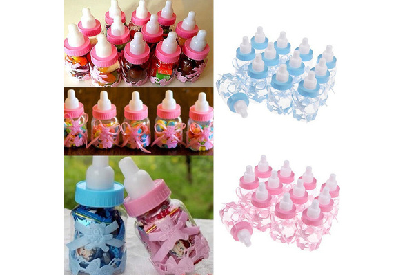 12 24 Fillable Bottles Baby Shower Favors Plain Pink Party Decorations Girl  Boy