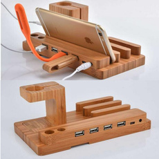 Creative Environmental Protection Style IPhone/Android Mobile Phone Charging Support Wooden IPhone Watch Charging Base