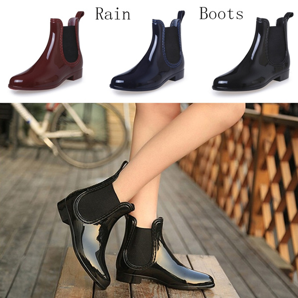 Ankle rubber rain on sale boots