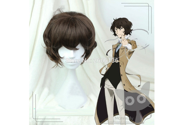 Harajuku Osamu Dazai Cosplay Wig Bungo Stray Dogs Heat Resistant