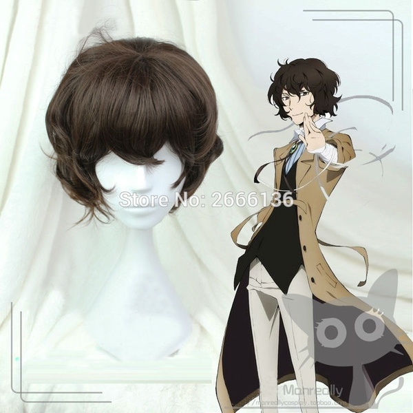 Harajuku Osamu Dazai Cosplay Wig Bungo Stray Dogs Heat Resistant