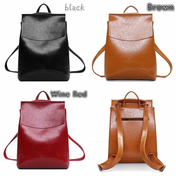 Kanken Leather Backpack Mochilas Mujer Designer Bookbags for