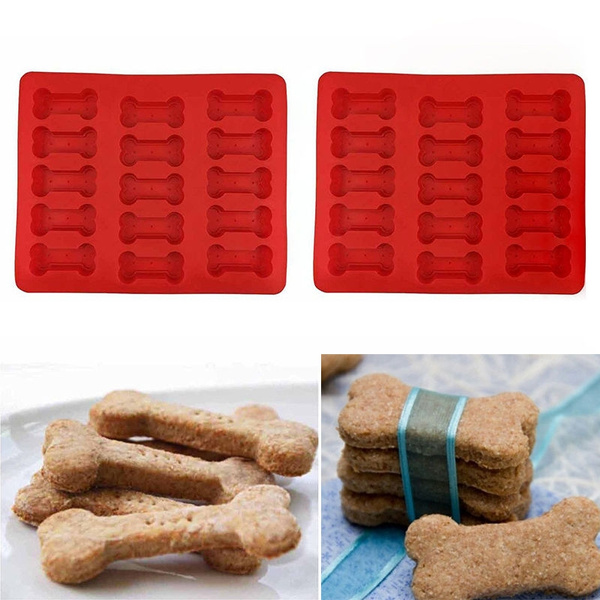 Puppy Bone Silicone Baking Pan Mold Ice Tray Dog Treat Cookie Non Stick  Mould