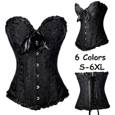 corset top, Plus Size, corsets black, Encaje