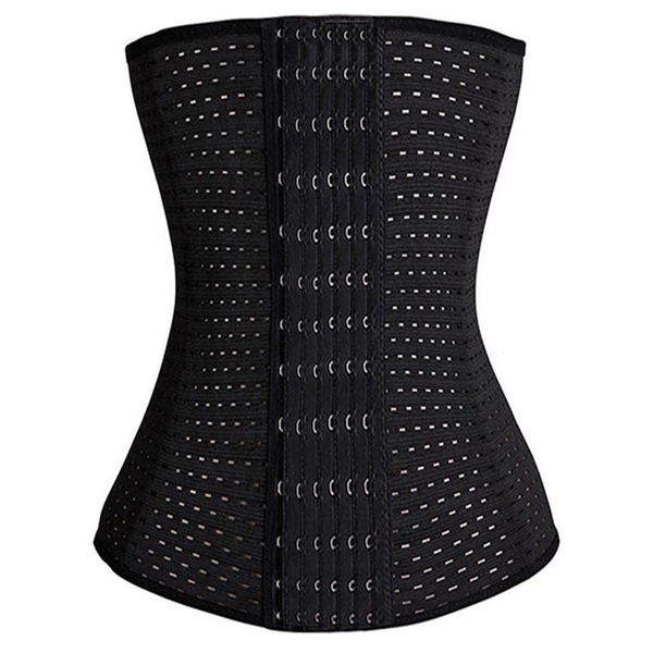 Plus Size 6 Rows Hooks Steel Boned Corset Waist Trainer Cincher