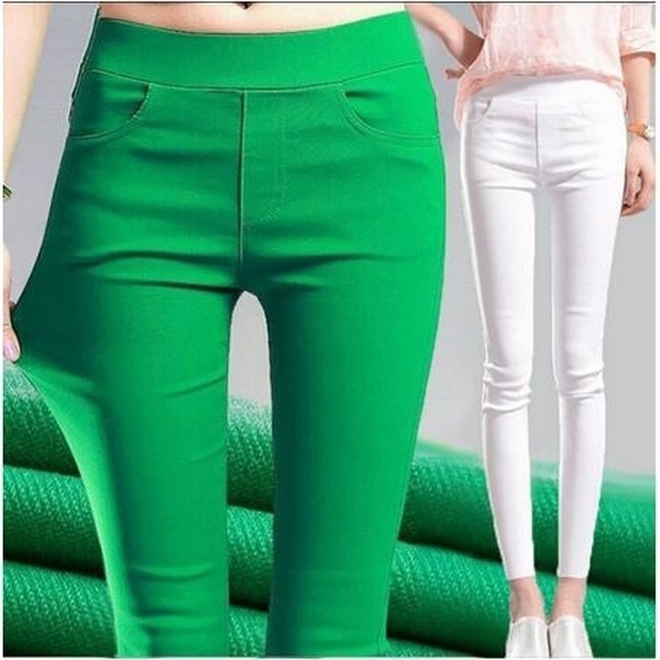 2021 Plus Terciopelo Actualización Tela De Alta Tecnología 10 Colores Nueva  Moda Pantalones Para Mujer Pantalones Lápiz Tela Elástica Pantalones Para