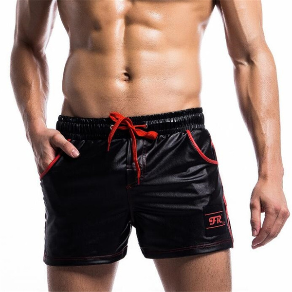 Men's Faux Leather Sport Shorts | Wish