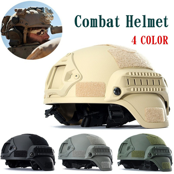 Light Weight Tactical Hunting Combat Helmet with Side Rail NVG Mount