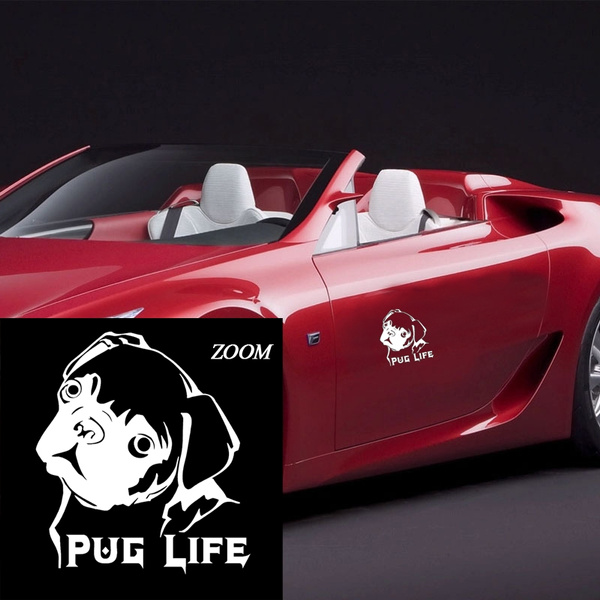 Pug Life Vinyl Decal Car Meme Sticker Graphic for car truck window ...