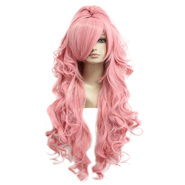 pink ponytail wig