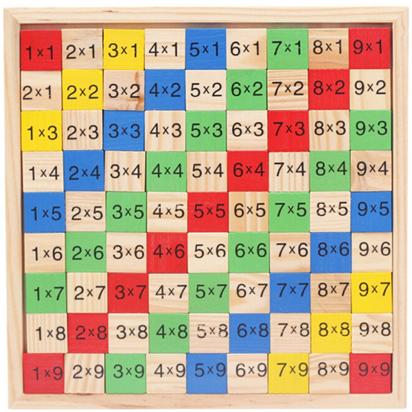 Juguetes Educativos De Madera Para Bebes 9 9 Matematicas Tabla De Multiplicar Juguete Matematico Wish