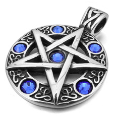 Blues, pentagrampendant, Necklaces Pendants, Stainless Steel