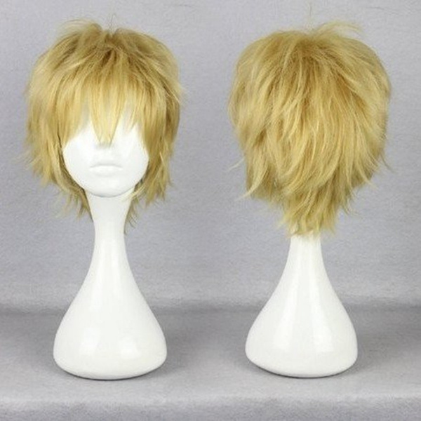 Blonde male cosplay wig hotsell