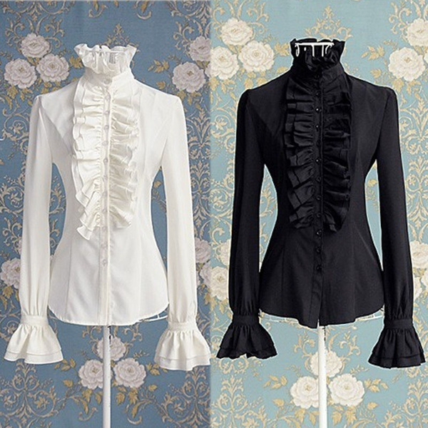 High neck hotsell blouse victorian