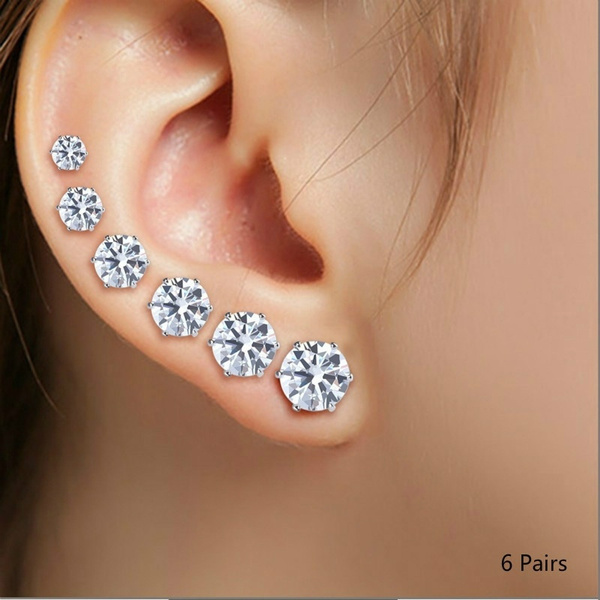 Crystal sales earrings men