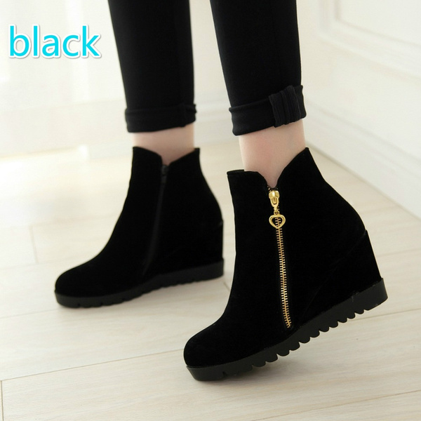 womens hidden wedge boots