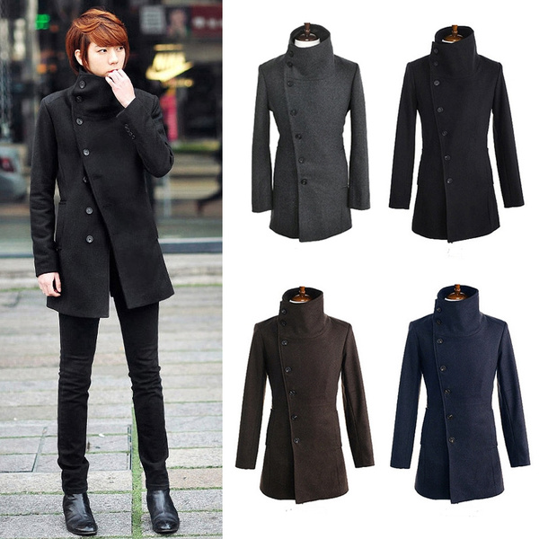 Collar Jacket Men Outerwear, Trench Coat Mens High Fashion