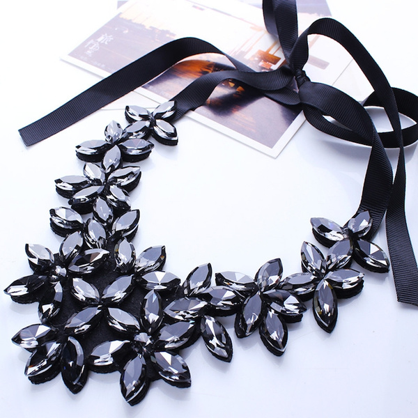 High Quality Black Crystal Necklace 