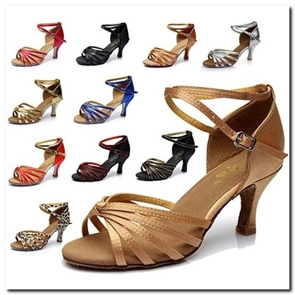 New Adult Girls Women's Ballroom Tango Salsa Latin Dance Shoes 7cm heel ...