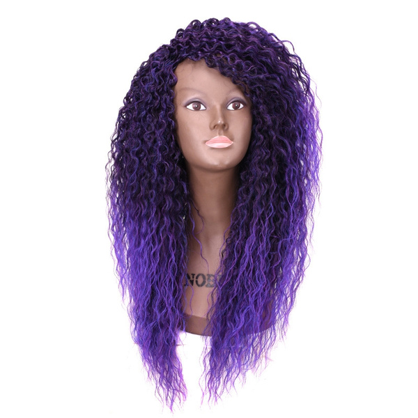 Noble Cheap Afro Kinky Curly Synthetic Lace Front Wigs African